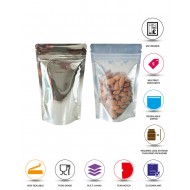 Silver Shiny Stand Up Pouch/bag With Zip Lock 50 Pouch/bag